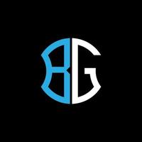 design creativo del logo della lettera bg con grafica vettoriale, design del logo semplice e moderno abc. vettore
