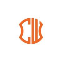 cw lettera logo design creativo con grafica vettoriale, abc semplice e moderno logo design. vettore