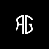 design creativo del logo della lettera ag con grafica vettoriale, design del logo semplice e moderno abc. vettore