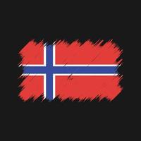 spazzola della bandiera della Norvegia. bandiera nazionale vettore