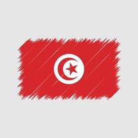 pennellate bandiera tunisia. bandiera nazionale vettore