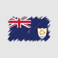 pennello bandiera anguilla. bandiera nazionale vettore