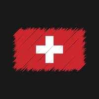 pennellate di bandiera svizzera. bandiera nazionale vettore