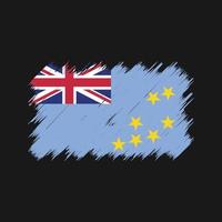 pennello bandiera tuvalu. bandiera nazionale vettore