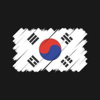 pennello bandiera della corea del sud. bandiera nazionale vettore