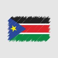 pennellate della bandiera del sud sudan bandiera nazionale vettore
