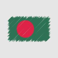 pennellate della bandiera del bangladesh. bandiera nazionale vettore