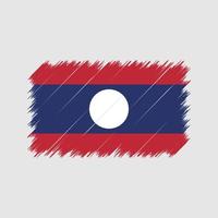 pennellate di bandiera del laos. bandiera nazionale vettore