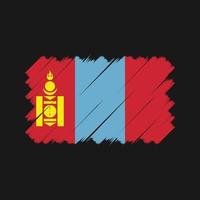 pennello bandiera della Mongolia. bandiera nazionale vettore