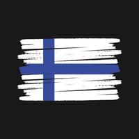 pennello bandiera finlandia. bandiera nazionale vettore