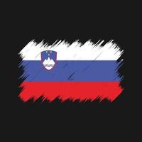 pennello bandiera slovenia. bandiera nazionale vettore