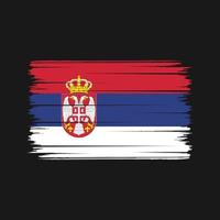 pennellate bandiera serbia. bandiera nazionale vettore