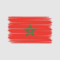 pennellate bandiera marocco. bandiera nazionale vettore