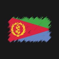 pennello bandiera eritrea. bandiera nazionale vettore