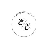 iniziale ee logo monogramma lettera minimalista vettore