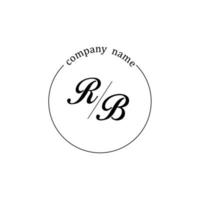 iniziale rb logo monogramma lettera minimalista vettore