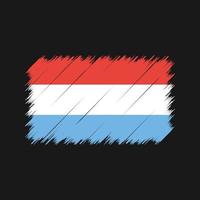 pennellate della bandiera del lussemburgo. bandiera nazionale vettore