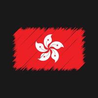 pennellate della bandiera di hong kong. bandiera nazionale vettore