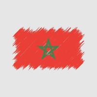 pennello bandiera marocco. bandiera nazionale vettore