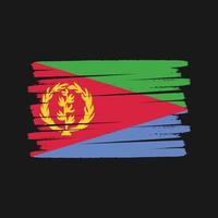 pennello bandiera eritrea. bandiera nazionale vettore