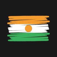 pennello bandiera niger. bandiera nazionale vettore