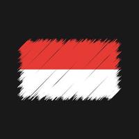 pennellate di bandiera dell'indonesia. bandiera nazionale vettore