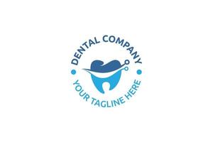 logo di tecnologia dentale per qualsiasi attività in particolare per cure dentistiche, tecnologia, laboratorio, studio dentistico, ecc. vettore