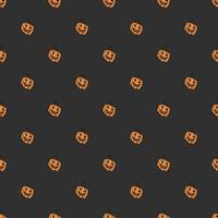 seamless pattern di zucca di halloween. sfondo di halloween con zucca spaventosa vettore