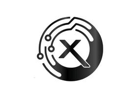 lettera x monogramma elementi di design grazioso modello business segno identità etichetta badge tecnologia loghi digitali vettore