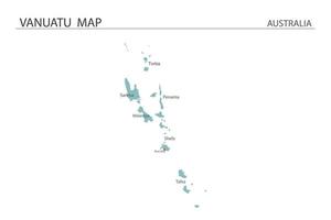 vettore mappa vanuatu su sfondo bianco. la mappa ha tutta la provincia e segna la capitale di vanuatu.