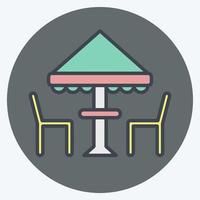 icona tenda. adatto per il simbolo del parco cittadino. stile compagno di colore. design semplice modificabile. vettore del modello di progettazione. semplice illustrazione