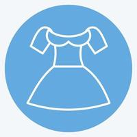 icona dirndl. adatto per l'istruzione simbolo. stile occhi azzurri. design semplice modificabile. vettore del modello di progettazione. semplice illustrazione