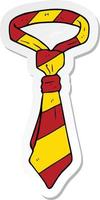 adesivo di una cravatta da ufficio cartone animato vettore