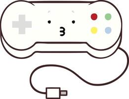 controller di gioco retrò dei cartoni animati di colore piatto vettore