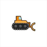 vettore bulldozer per la presentazione dell'icona del simbolo del sito Web