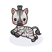 carino bambino zebra cartone animato che salta vettore