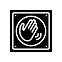 interruttore senza contatto icona glifo illustrazione vettoriale