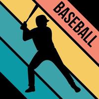 grafica vettoriale di attività sportiva silhouette di baseball