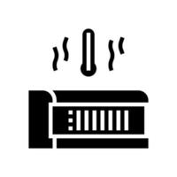 illustrazione vettoriale dell'icona del glifo del riscaldatore a pavimento