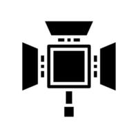 lightbox attrezzatura fotografica icona glifo illustrazione vettoriale