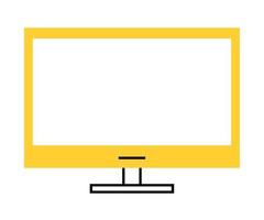 tecnologia del computer desktop giallo vettore