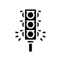 illustrazione vettoriale dell'icona del glifo del semaforo