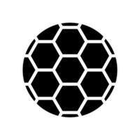 illustrazione vettoriale dell'icona del glifo di calcio palla