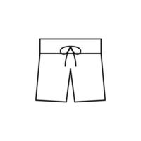 pantaloncini, casual, pantaloni linea sottile icona illustrazione vettoriale modello logo. adatto a molti scopi.