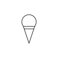 gelato, dessert, dolce linea sottile icona illustrazione vettoriale modello logo. adatto a molti scopi.