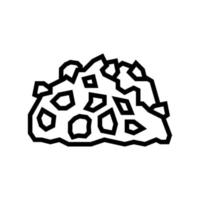 illustrazione vettoriale dell'icona della linea di pietra di ghiaia