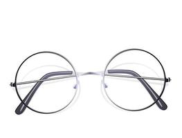 gli occhiali con lenti sono perfetti su uno sfondo bianco vettore