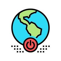 illustrazione vettoriale dell'icona a colori per il risparmio energetico mondiale