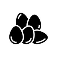 illustrazione vettoriale dell'icona del glifo di pollo all'uovo