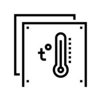 illustrazione vettoriale dell'icona della linea del livello di conservazione della temperatura